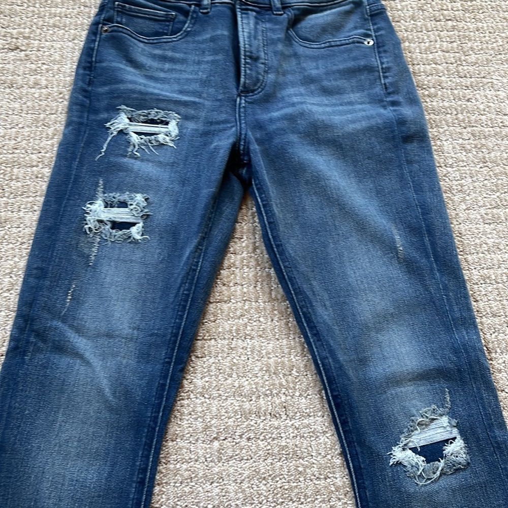 Express Skinny High Rise Distressed Jeans - Picture 8 of 8